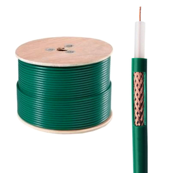 CCA 75ohm Low Loss Coaxial Cable 0.30"/7.25mm Solid PE Coaxial Cable Copper Clad Aluminum(90%)