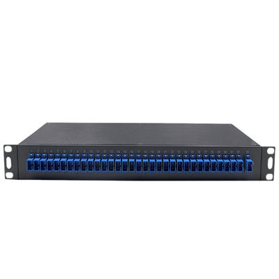 1×32 Configuration Rack Mounted ODF Type Single Mode PLC Fiber Optic Splitter with SC Fiber Adapters