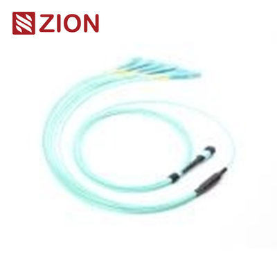 12 Fibers OM3 Fiber Optic MPO-LC 2.0mm Straight Harness Cable for High-Density Data Centers