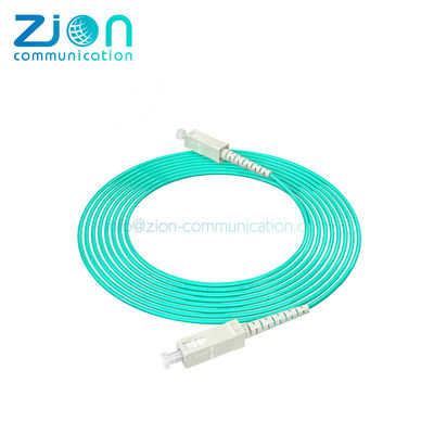LSZH Jacket OM4 SC To SC Simplex Jumper Optical Cable 1M 2M 3M
