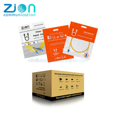 LSZH Jacket OM4 SC To SC Simplex Jumper Optical Cable 1M 2M 3M