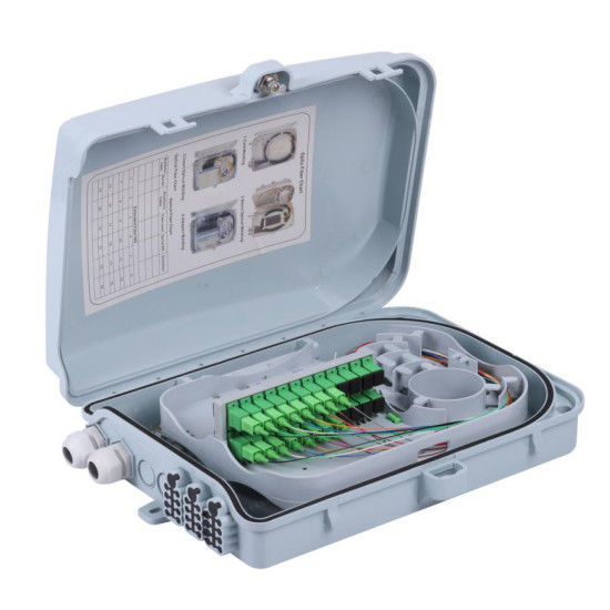 24 Cores Fiber Optical Terminal Box with ABS+PC Material and Mini PLC Splitter for Fttx Network