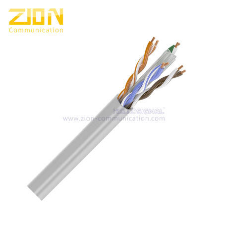 U/UTP CAT6 Network Cable with FEP Insulation Plenum Jacket and Solid Bare Copper Conductor